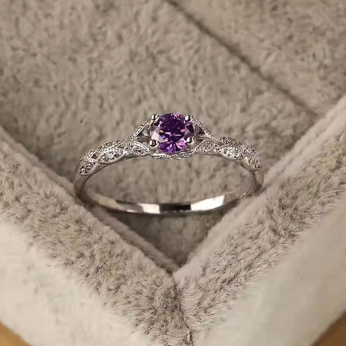 Dainty Amethyst Ring