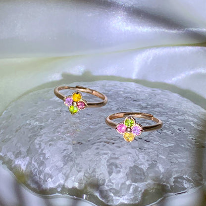 Whispering Wind Tourmaline Clover Ring