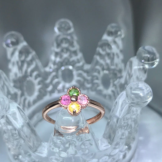 Whispering Wind Tourmaline Clover Ring