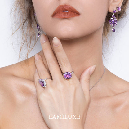 Amethyst Empowerment Swirl Ring