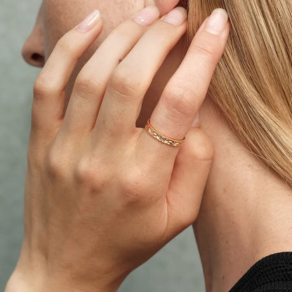 Retro CZ Stackable Ring
