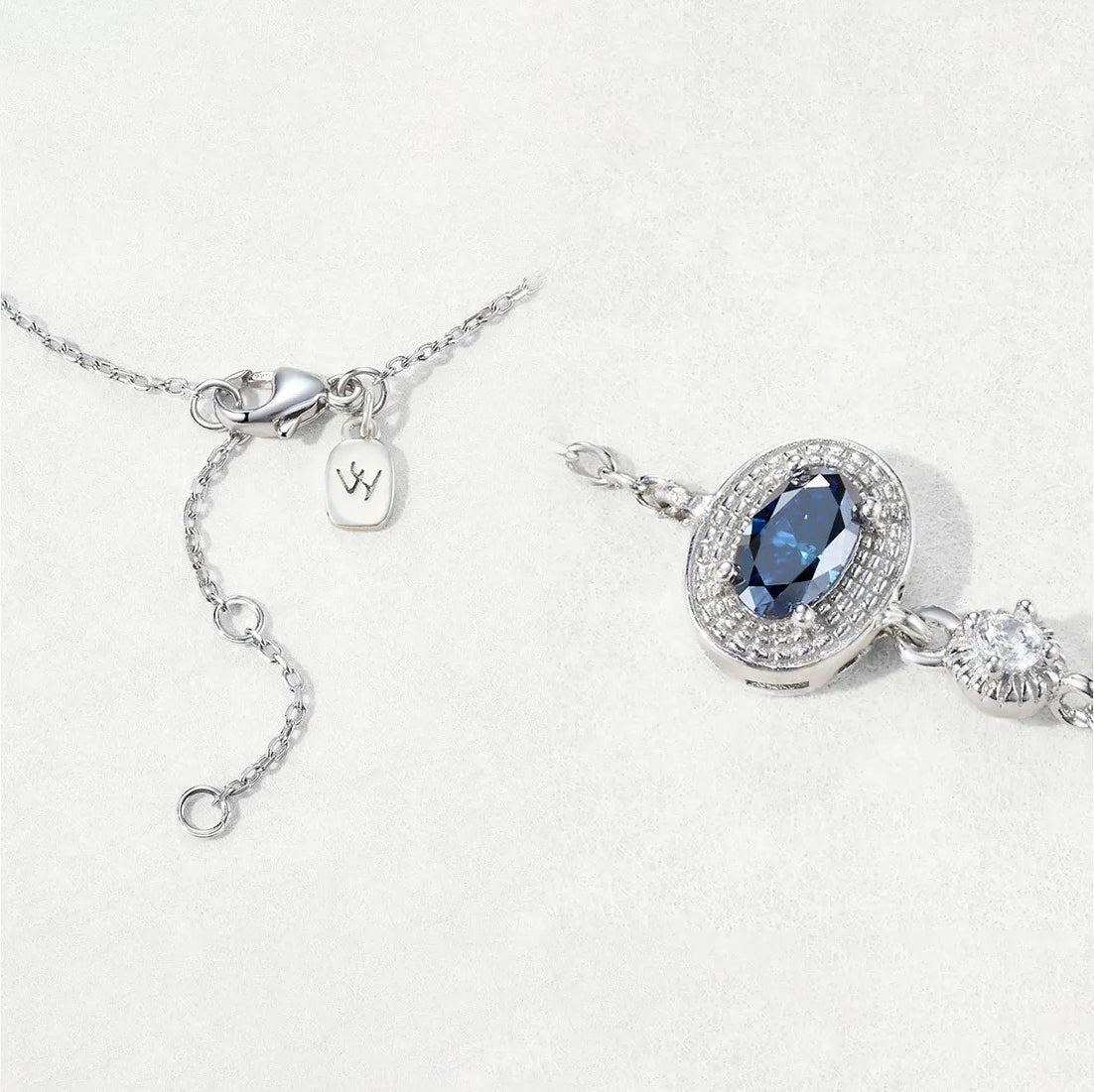 Cold Elegance Blue Moissanite Bracelet