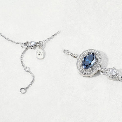 Cold Elegance Blue Moissanite Bracelet