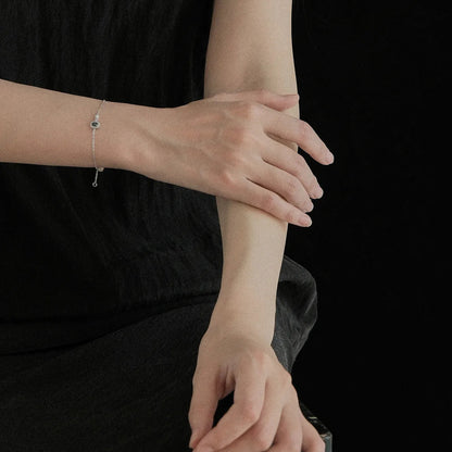 Cold Elegance Blue Moissanite Bracelet