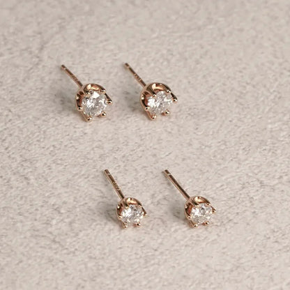 Simple Plain Moissanite Earrings