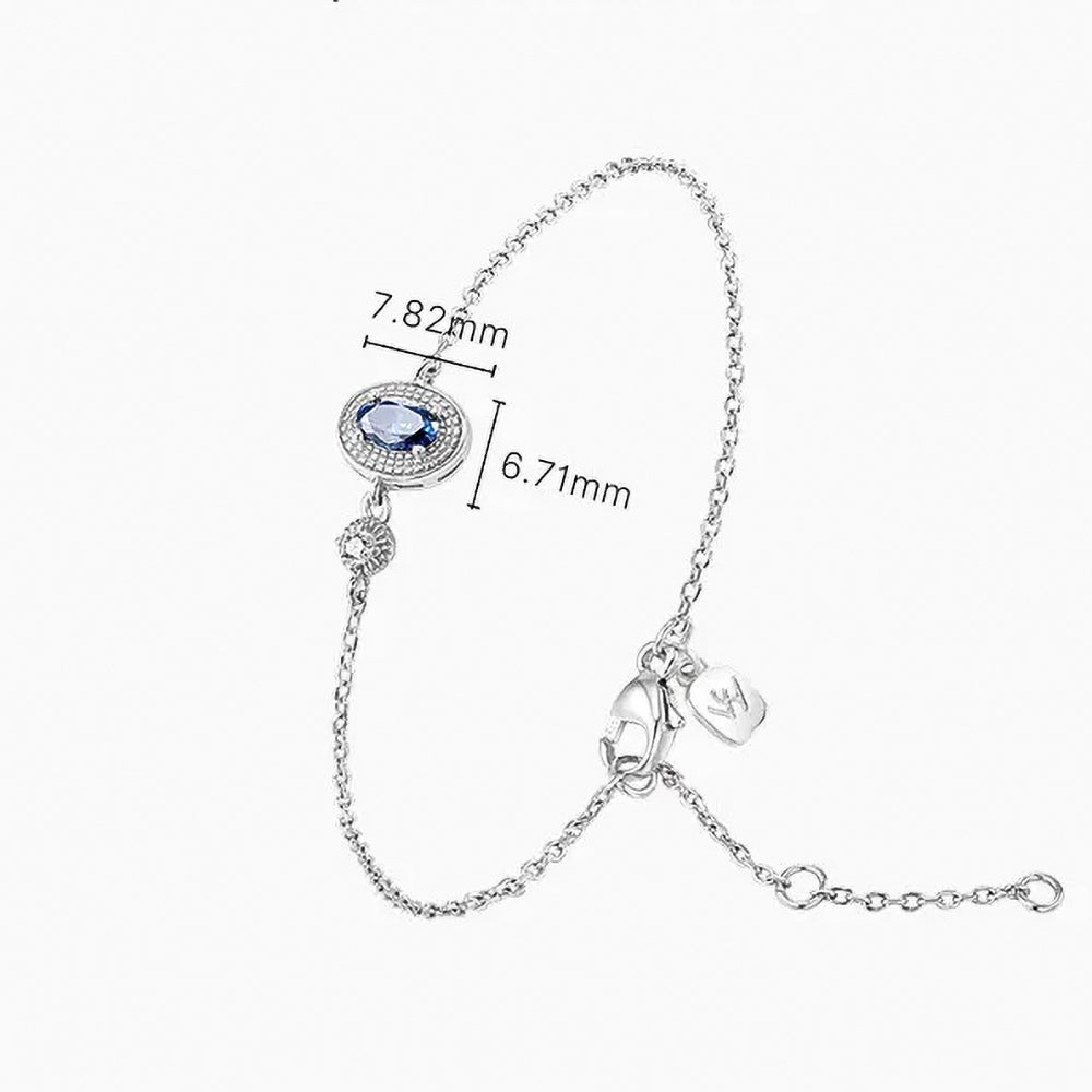Cold Elegance Blue Moissanite Bracelet