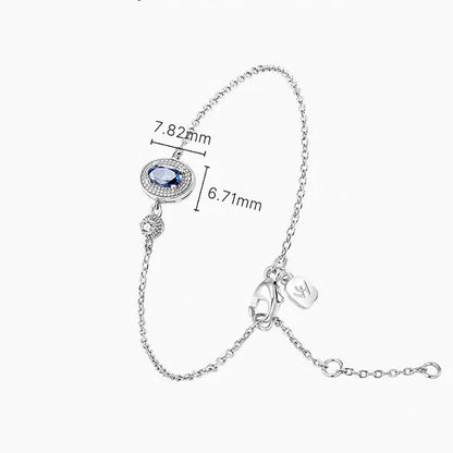 Cold Elegance Blue Moissanite Bracelet