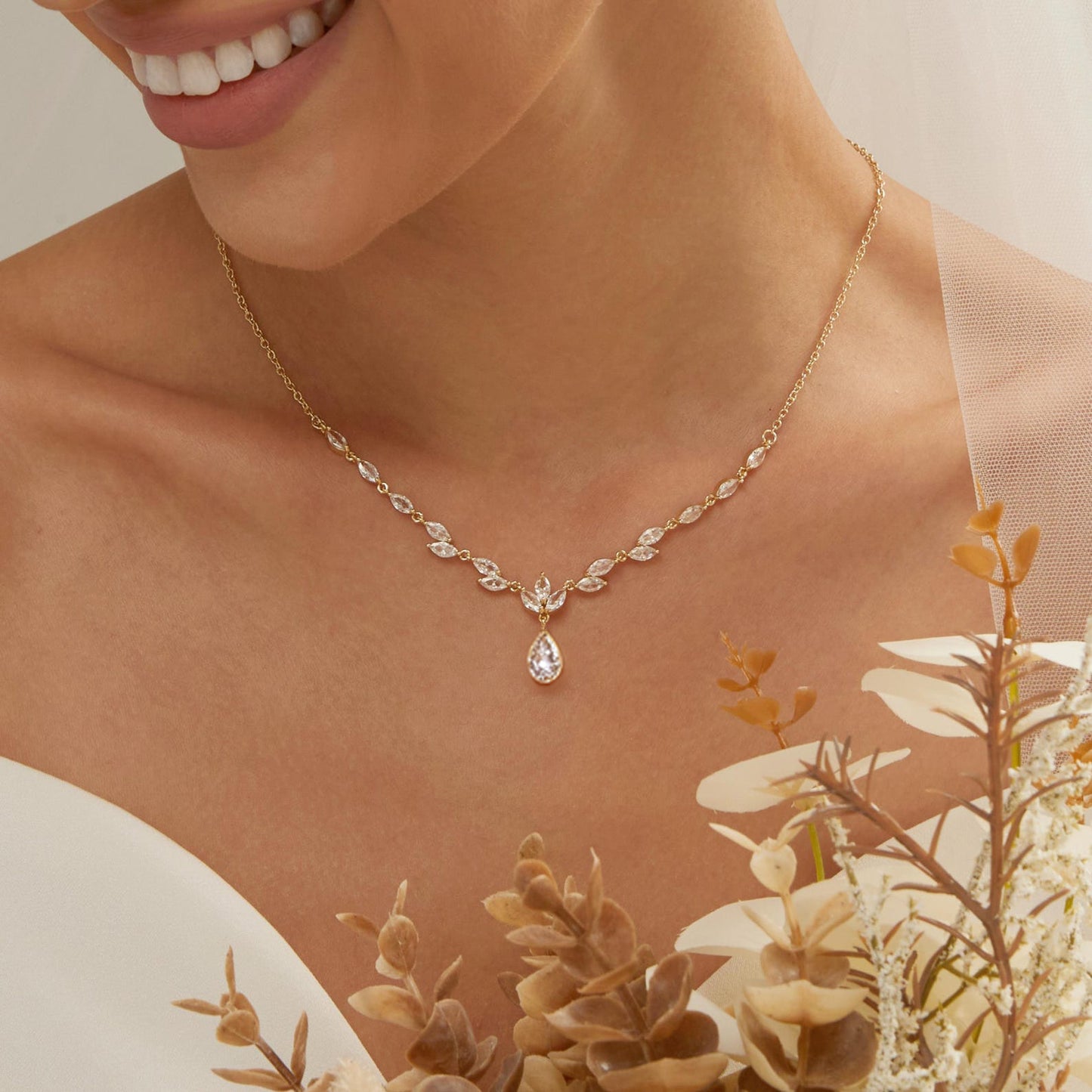 Dainty Bridal Necklace