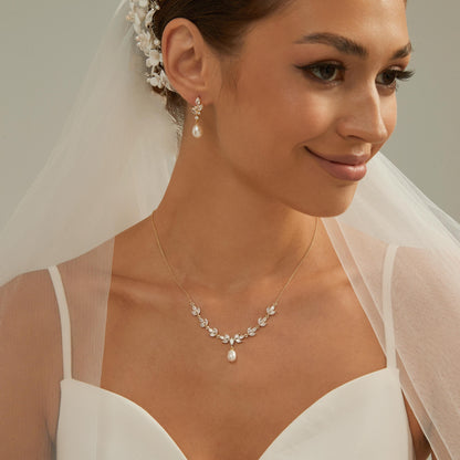 Formal Pearl Bridal Earrings