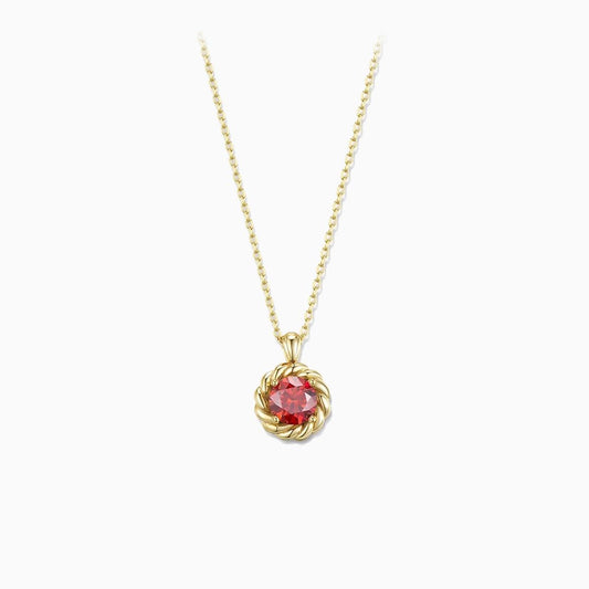 Colored Moissanite Twisted Design Necklace