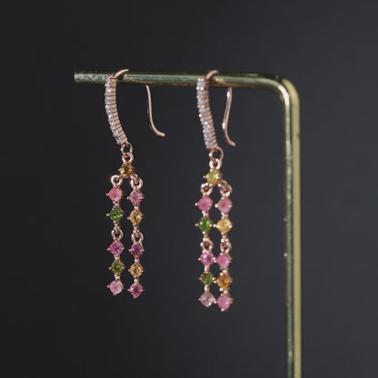 Serene Azure Whisper Tourmaline Earrings