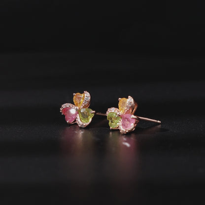 Tourmaline Love Hugging Earrings