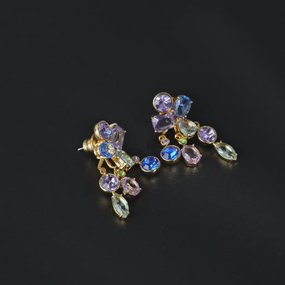 Aurora Cascade Cluster Detachable Earrings