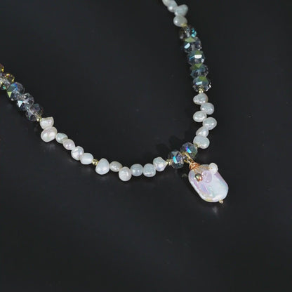 Aurora Crystal Pearl Jewelry Set