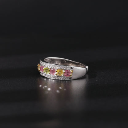 Four-Color Empowered Tourmaline Ring