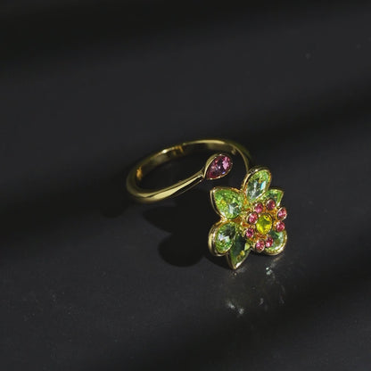 Open Floral Wrap Ring