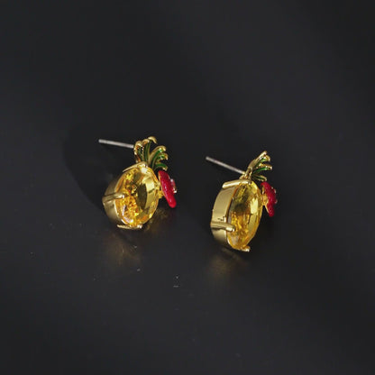 Juicy Pineapple Charm Earrings