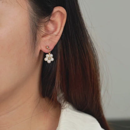 Natural Pearl Clusters Earrings