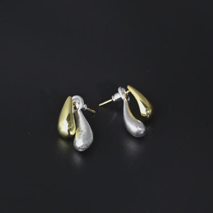 Gold & Silver Two-Tone Earrings
