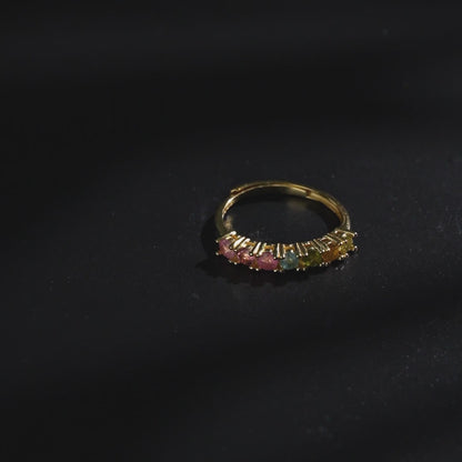 Rainbow Sparkle Tourmaline Ring