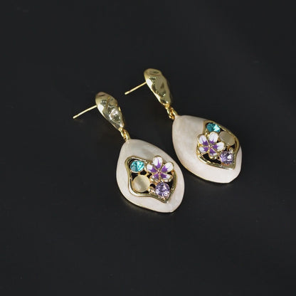 Baroque Floral Teardrop Earrings