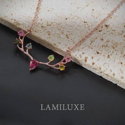 Elegant Antler Tourmaline Necklace