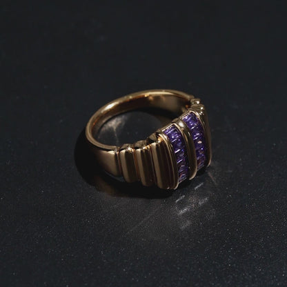 Purple Ridge Statement Ring