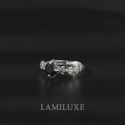 Black Tourmaline Phantom Ring