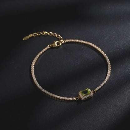 Radiant Halo Rectangle Bracelet