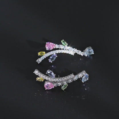 Pastel Vine Lariat Earrings