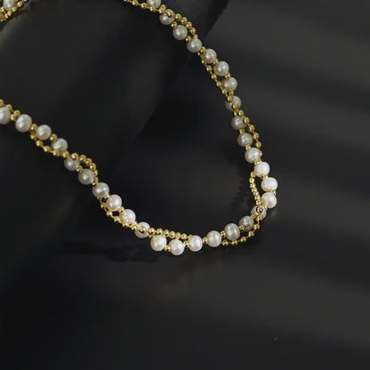 Double-Layer Pearls Necklace