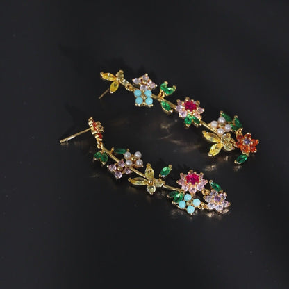Wildflower Vine Drop Earrings