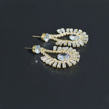 Radiant Halo Drop Earrings