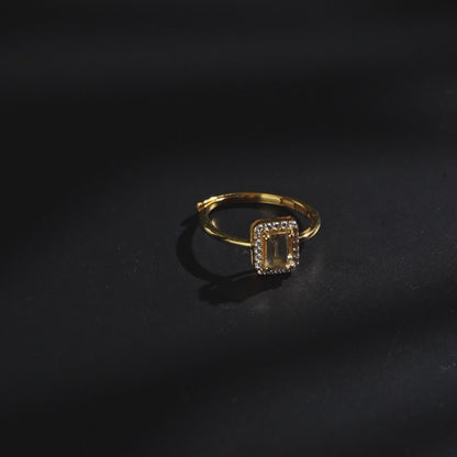 Radiant Halo Rectangle Ring