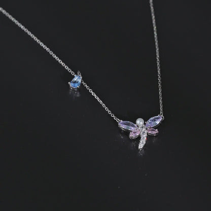 Pastel Dragonfly Necklace