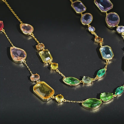 Aurora Cascade Gemline Necklace