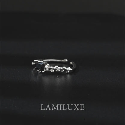 Black Tourmaline Queen Ring