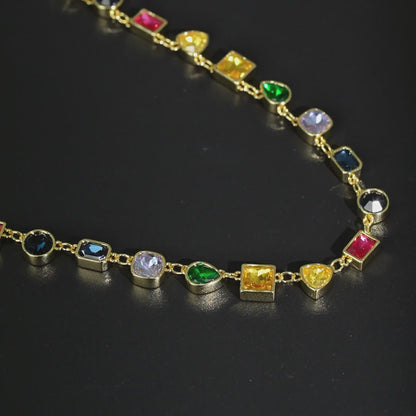 Geometric Collage Necklace