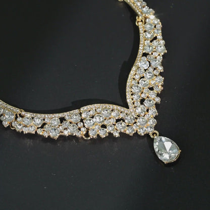 White Crystal Layered Necklace