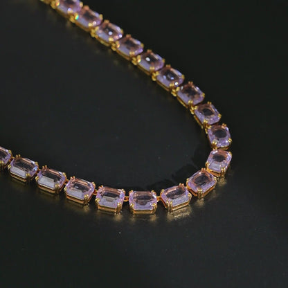 Lavender Rectangle Necklace