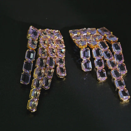 Lavender Fringe Earrings