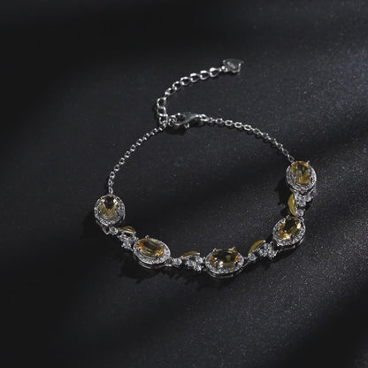 Citrine Glow Halo Bracelet