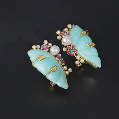 Aqua Whisper Butterfly Earrings