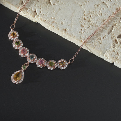 Radiant Sunburst Tourmaline Pendant