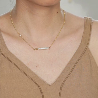 Beads S925 Necklace With Baroque Pearls
