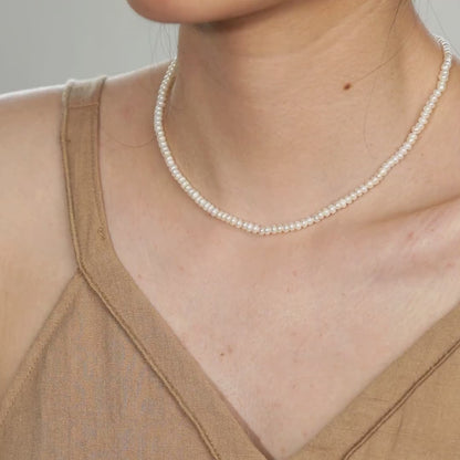 Full Natural Fresh Pearls S925 Necklace