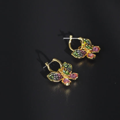 Kaleidoscope Drop-Wing Hoops Earrings