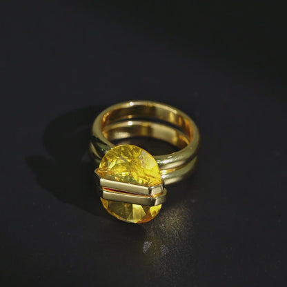 Yellow Magnetized Duo Ring