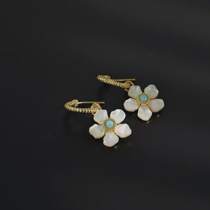 Mother of Pearls Blossom Earrings