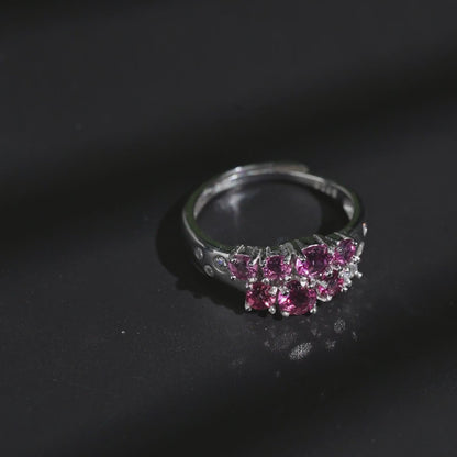 Rhythm Stack Garnet Ring